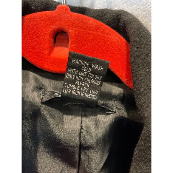 Robert Louis Women’s Jacket Medium Black Double-Breasted Wool Blend Lined - Picture 8 of 10